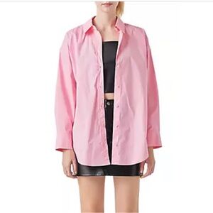 Grey Lab “Oversized Collared Shirt” in Bubblegum Pink Women's Size Small